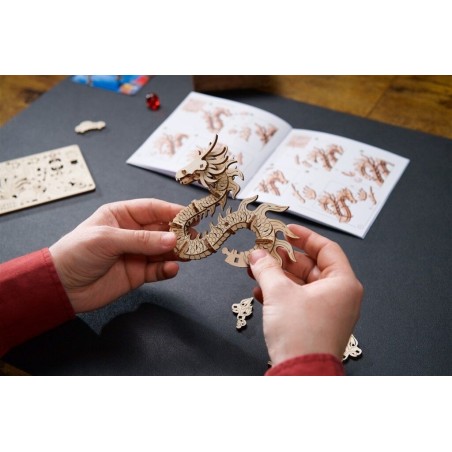 Ugears 3D dřevěné mechanické puzzle Drak