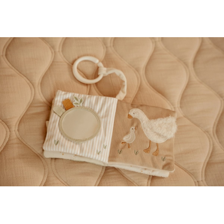 Little Dutch Závěsná textilní knížka s aktivitami Newborn Naturals