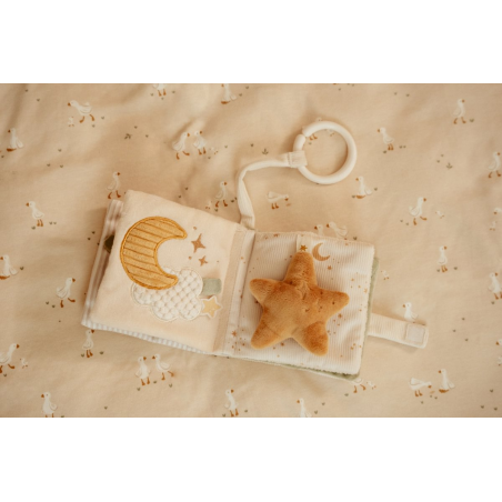 Little Dutch Závěsná textilní knížka s aktivitami Newborn Naturals