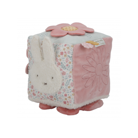 Little Dutch Kostka textilní s aktivitami králíček Miffy Lucky Blossom