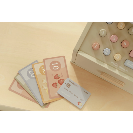 Little Dutch Dřevěná pokladna se skenerem a čtečkou karet