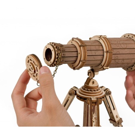 RoboTime 3D dřevěné mechanické puzzle Pirátský dalekohled