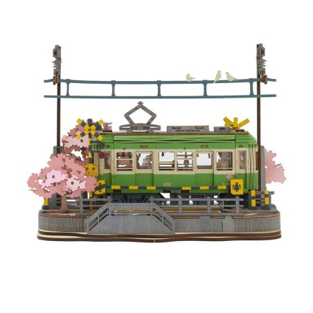 RoboTime 3D dřevěná skládačka Stanice se sakurami