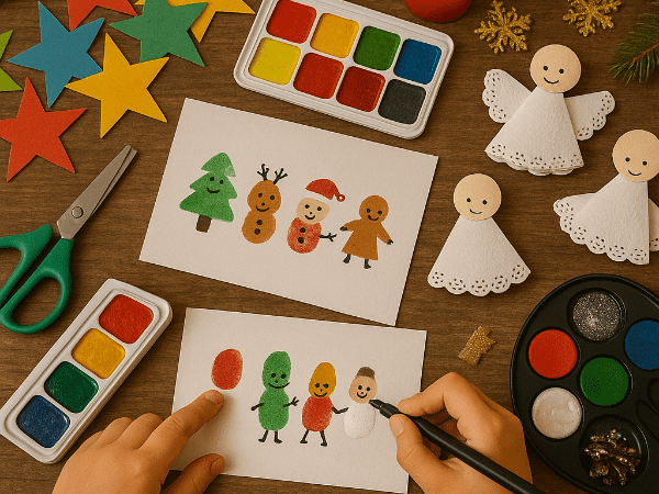 Vánoční tvoření pro děti: 10 jednoduchých nápadů na ozdoby, přání a dekorace