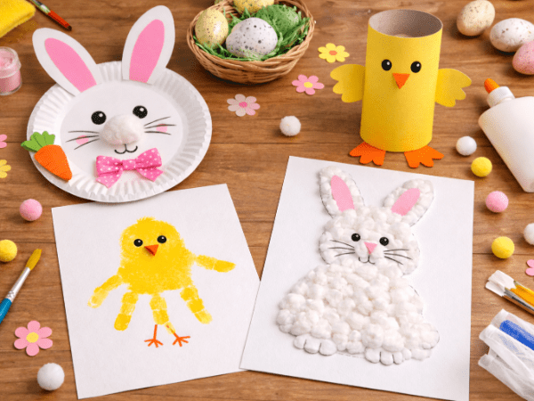 Velikonoční zajíčci a kuřátka: klasické tvoření pro děti, které nikdy nezklame