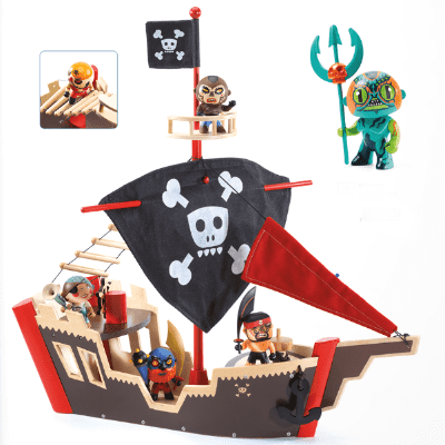 Djeco Dřevěná pirátská loď