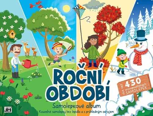 Barevné stránky zábavného sešitu o ročních období pro nejmenší děti
