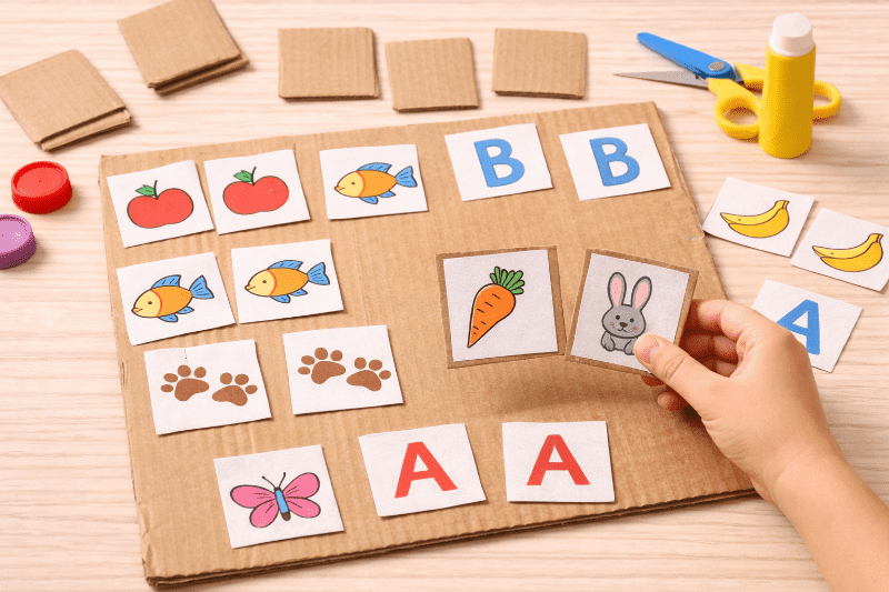 Domácí pexeso jako paměťová a logická hra pro děti