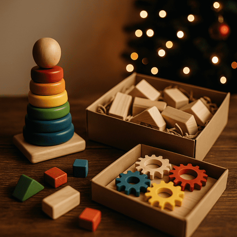 Kreativní dřevěné hračky z e-shopu Kids Paradise jako vánoční dárek