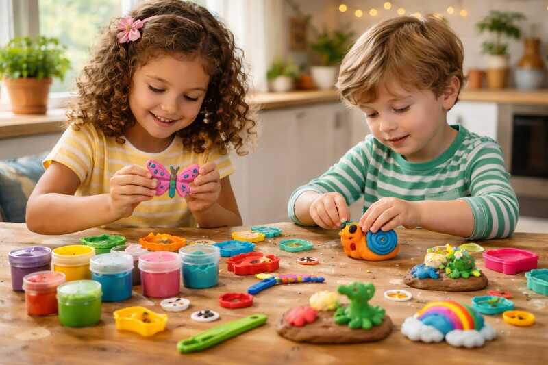 Děti rozvíjí fantazii a jemnou motoriku modelováním
