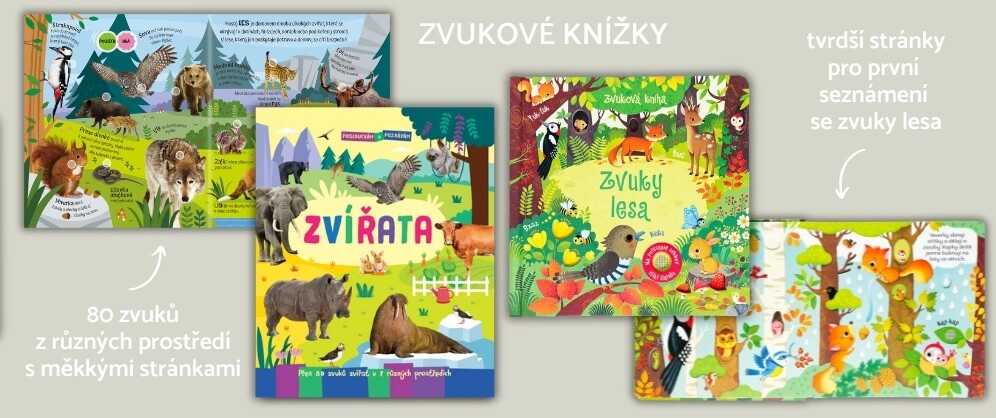 Interaktivní knihy Svojtka s okénky, posuvnými prvky a zvuky