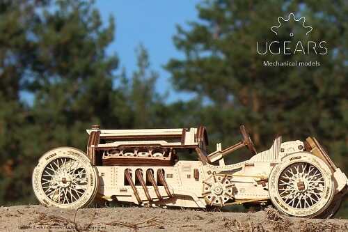 Ugears dřevěná mechanická stavebnice – funkční 3D model