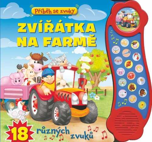 Zvuková kniha Zvířátka na farmě s 18 zvuky pro děti od 2 let