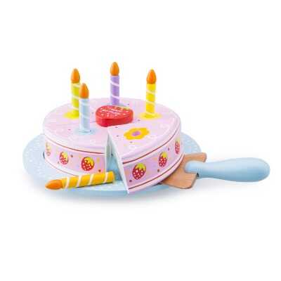 New Classic Toys Krájecí dřevěný narozeninový dort