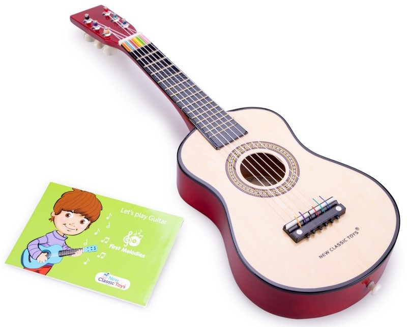 New Classic Toys Dětská kytara hnědá