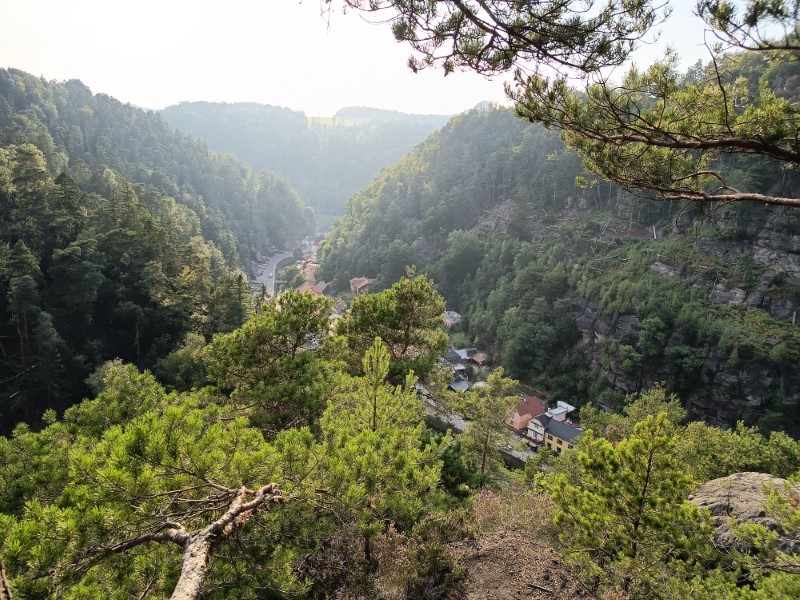 Výhled na Hřensko