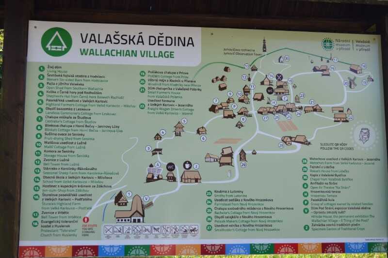 Mapka Valašská dědina