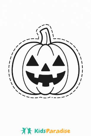 Roztomilá dýně s úsměvem – halloweenská vystřihovánka pro děti k vytištění